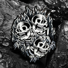 Load image into Gallery viewer, "Blazing Skull" Pin